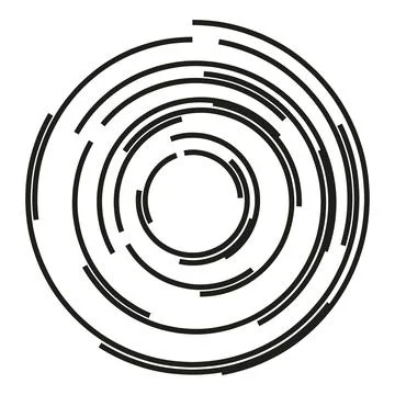 Abstract intersecting lines forming a circular technology design Stock Illustration