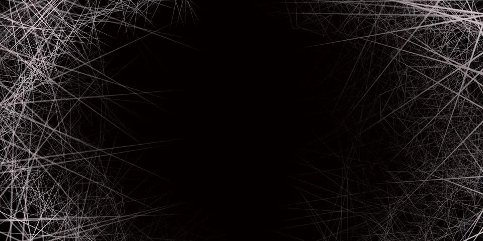 Abstract intersecting white lines with black background. Stock Photos