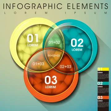 Abstract intersection infographics 스톡 일러스트