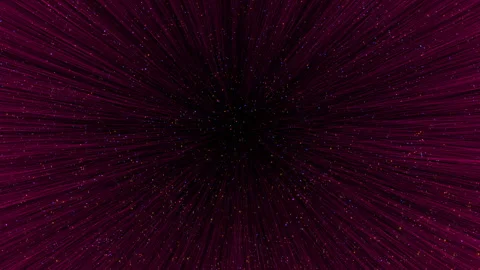 Abstract Interstellar Cosmic Particle Burst Animation Video stock 304596918