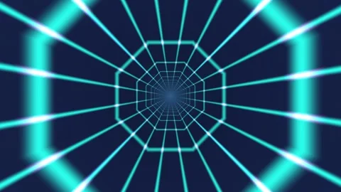 Abstract interstellar flight background with a grid effect 스톡 동영상 342376669