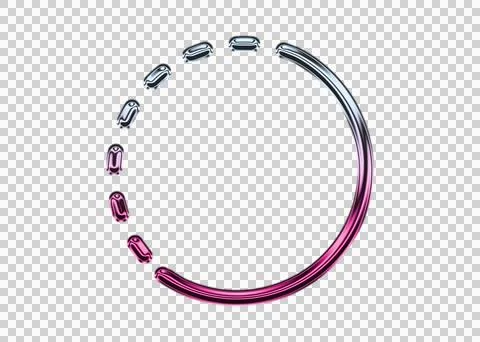 Abstract of intertwined pink and white ribbons on dark background transparent Illustrazione stock