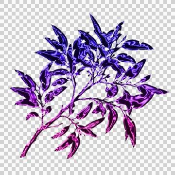 Abstract of intertwined purple and blue ribbon like ribbons on black background 库存插图
