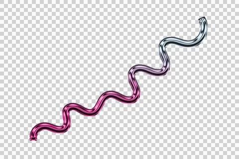 Abstract of intertwined red and white ribbons on dark purple background Stock Illustration
