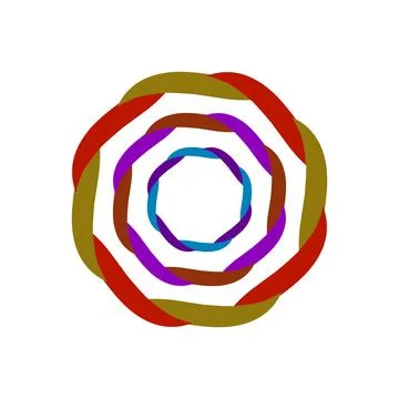 Abstract Intertwined Rings Circle Pattern Illustrazione stock