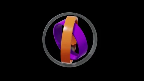 Abstract Intertwining Rings Animation Stock Footage 340403274