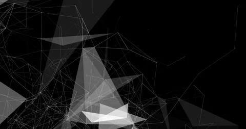 Abstract interweaving of dots, lines and faces diverge in a dynamic flow Stock Footage 327360473