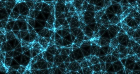 Abstract interweaving of luminous dots and lines. Stock Footage 241104387