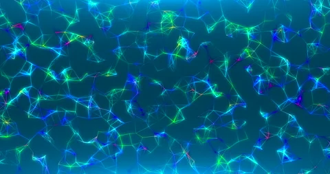 Abstract interweaving of moving luminous dots Stock Footage 241105165