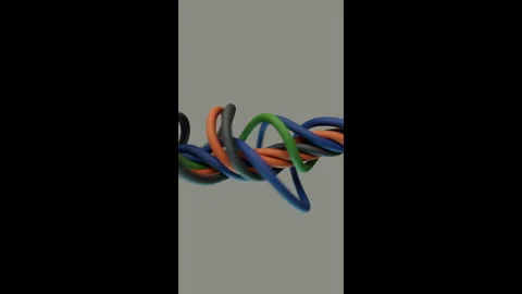 Abstract Interwoven Network of Vibrant Communication Wires Stock Footage 311842165