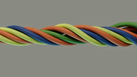 Abstract Interwoven Network of Vibrant Communication Wires Stock-Footage 311852932