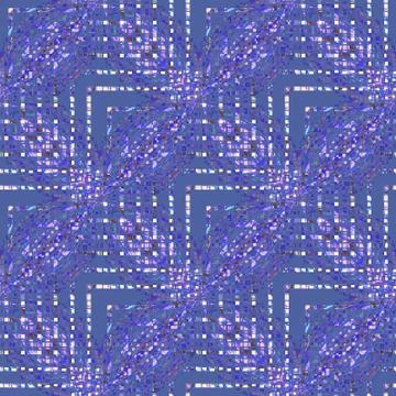 Abstract intricate angled pattern blue gray purple white brown Stock Illustration