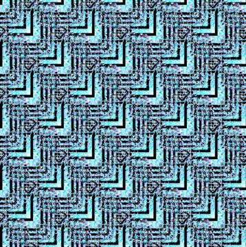 Abstract intricate angled pattern light blue black purple Illustrazione stock