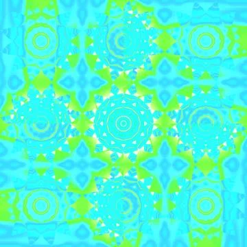 Abstract intricate circles pattern lemon lime green turquoise blue Illustrazione stock