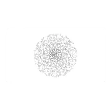 Abstract intricate circular design with fine lines with abstract art Stock Illustration