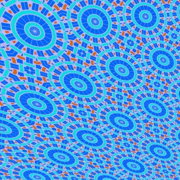 Abstract intricate concentric circles pattern turquoise blue purple ora Stock-Illustration