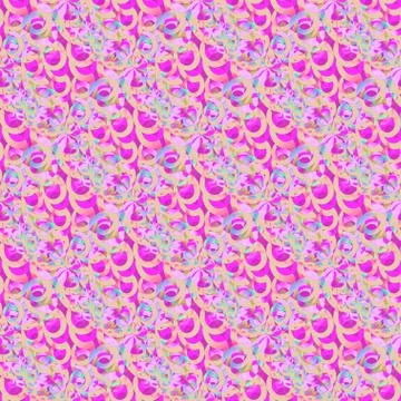 Abstract intricate ellipses pattern violet beige light blue overlaying Stock Illustration