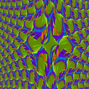 Abstract intricate pattern green blue purple orange Stock Illustration