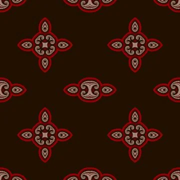 Abstract intricate pattern, oriental style. Seamless vector background. Stock Illustration