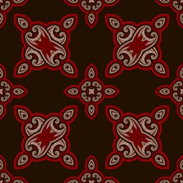 Abstract intricate pattern, oriental style. Seamless vector background. Stock Illustration