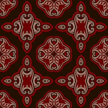 Abstract intricate pattern, oriental style. Seamless vector background. Stockillustratie