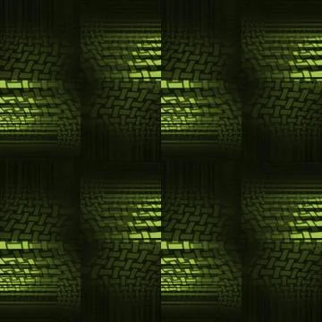 Abstract intricate rectangles and squares pattern in green shades shiny Stock Illustration