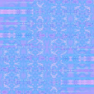 Abstract intricate round pattern light blue pink purple shifted Stock Illustration