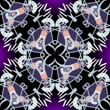 Abstract intricate seamless pattern. Colorful tribal ethnic style background. 스톡 일러스트