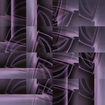 Abstract intricate squares pattern pink gray brown black Stock Illustration