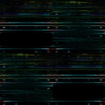 Abstract intricate stripes pattern black turquoise dark green horizonta Stock Illustration