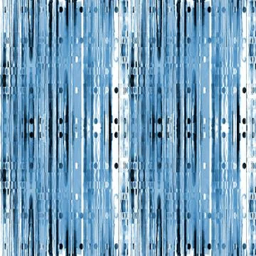 Abstract intricate stripes pattern with ellipses blue white black verti Stock Illustration