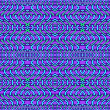 Abstract intricate stripes pattern purple blue green horizontally Stock Illustration