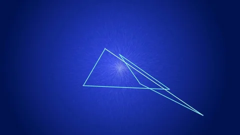 Abstract intro with glowing lines, connected dots, corner shape on blue Stock Footage 85428608