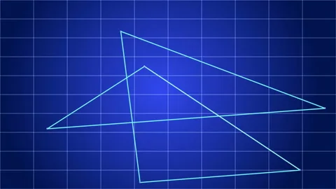 Abstract intro with glowing lines, connected links, corner shape. Intro. Stock Footage 86465759