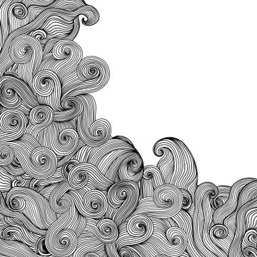 Abstract invitation card with abstract wave. template wavy frame design for c Illustrazione stock