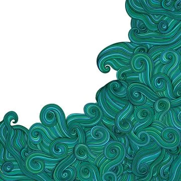 Abstract invitation card with abstract wave. template wavy frame design for c Illustrazione stock