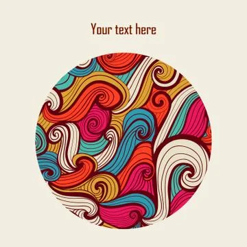 Abstract invitation card with abstract wave. template wavy frame design for c イラスト素材