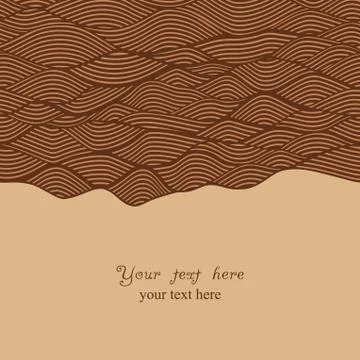 Abstract invitation card in chocolate theme. template frame design for card. Ilustración de archivo