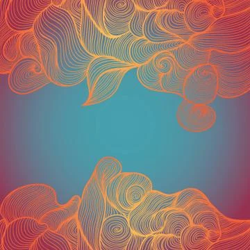 Abstract invitation card. template frame design for card. Stock Illustration