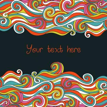 Abstract invitation card. template frame design for card. Stock Illustration