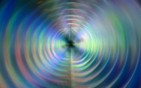 Abstract Iridescent Circular Light Wave Pattern Stock Photos
