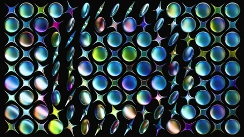 Abstract iridescent circular pattern with futuristic design Stock Footage 300245627