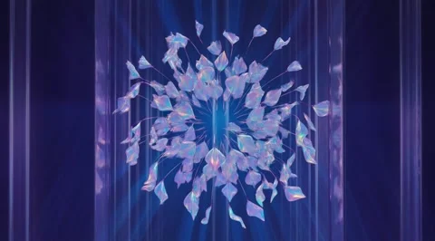 Abstract iridescent crystalline structure blooming Stock Footage 331458789
