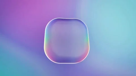 Abstract Iridescent Floating Sphere Motion Background Stock Footage 335407454