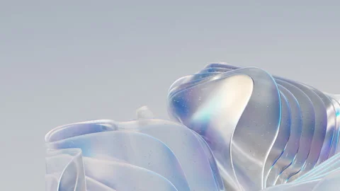 Abstract Iridescent Fluid Forms on Light Background Video stock 340422110