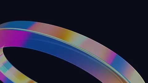 Abstract Iridescent Glass Shape Video Footage Vidéo 334097471
