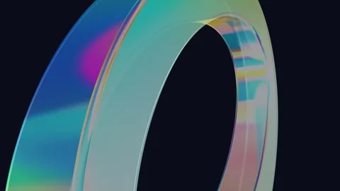 Abstract Iridescent Glass Shape Video Footage Rotate 2 Vidéo 334097810