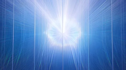 Abstract iridescent glowing orb behind lines Stock Footage 331453181