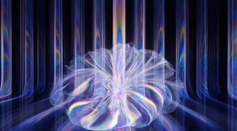 Abstract iridescent glowing vertical light pillars Stock Footage 331457807