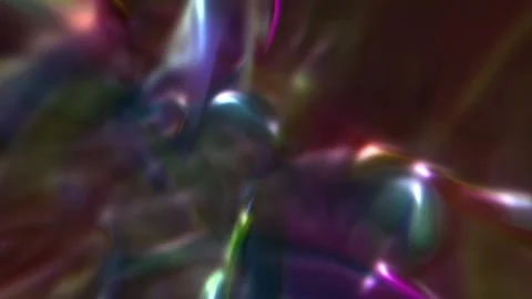 Abstract Iridescent Liquid Background With Dark Glossy Fluid Light Stock-Footage 332304591
